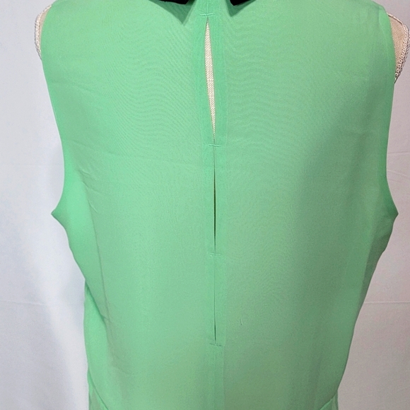 BCBGeneration Mint Green Dress with Black Collar Size Large #370 - Picture 5 of 8